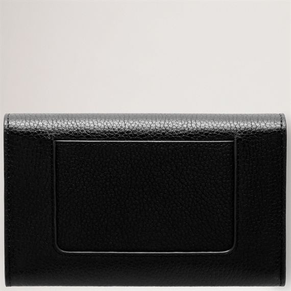 Mulberry Medium Darley Wallet Black Classic Grain